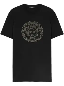 Versace: Чёрная футболка  Medusa