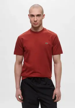 Lacoste: Коричневая футболка 