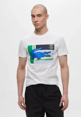 Lacoste: Белая футболка 