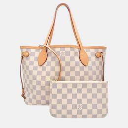 Louis Vuitton: Белая сумка-шоппер  Neverfull