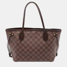 Louis Vuitton: Коричневая сумка-шоппер  Neverfull