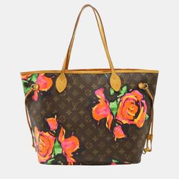 Louis Vuitton: Коричневая сумка-шоппер  Neverfull MM