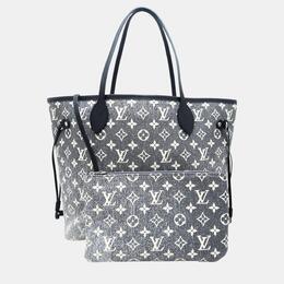 Louis Vuitton: Чёрная сумка-шоппер  Neverfull MM