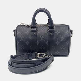 Louis Vuitton: Чёрная сумка  Keepall