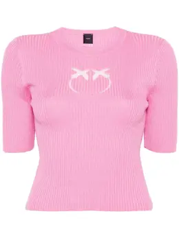 PINKO: Розовая футболка  Love Birds