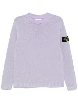 Stone Island: Фиолетовый свитер 