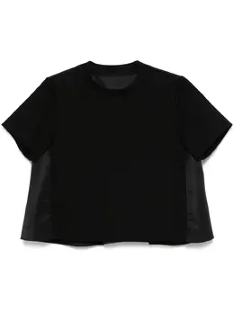 sacai: Чёрная футболка 