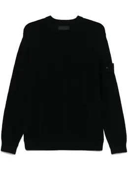 Stone Island: Чёрный свитер  Compass