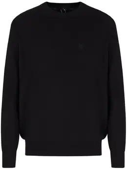 Armani Exchange: Чёрный свитер 