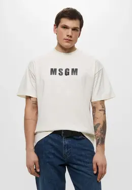 MSGM: Бежевая футболка 