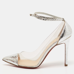 Christian Louboutin: Серебристые туфли  Pigalle