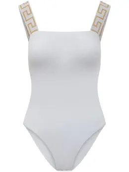 Versace: Белый боди  Greca