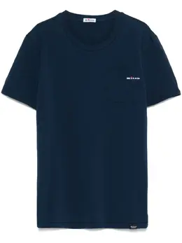 Kiton: Синяя футболка 