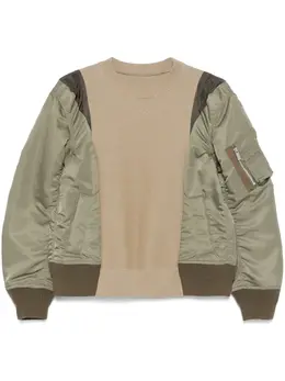 sacai: Зелёный свитшот 