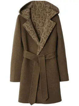 Burberry: Пальто с капюшоном 