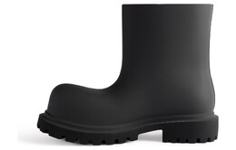Balenciaga: Чёрные ботинки 