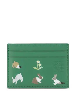 LOEWE: Зелёный картхолдер 