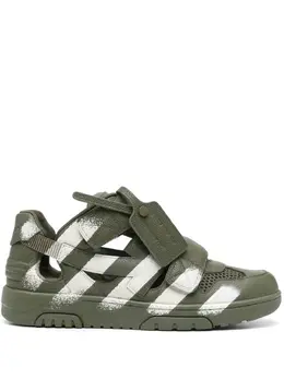 Off-White: Зелёные кроссовки  Out of Office
