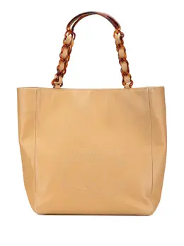 CHANEL Pre-Owned: Коричневая сумка-шоппер 