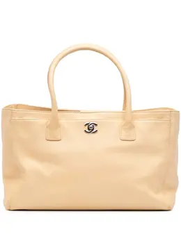 CHANEL Pre-Owned: Коричневая сумка-шоппер 