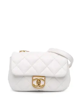 CHANEL Pre-Owned: Белая сумка через плечо 