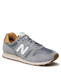 New Balance: Серые кроссовки 