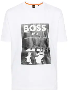 BOSS: Белая футболка 