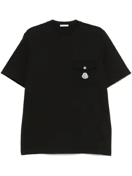 Moncler: Чёрная футболка 