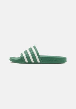 Adidas Originals: Зелёные шлёпанцы 