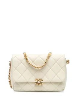 CHANEL Pre-Owned: Белая сумка через плечо 