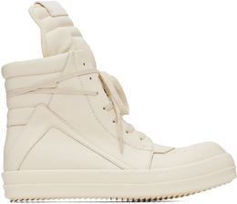 Rick Owens: Белые кроссовки  Geobasket