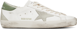 Golden Goose: Зелёные кроссовки  Super Star