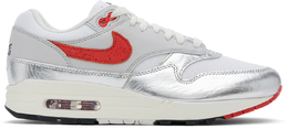 Nike: Серебристые кроссовки  Air Max 1 Premium