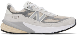 New Balance: Серые кроссовки 