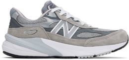 New Balance: Серые кроссовки 