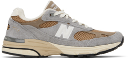 New Balance: Коричневые кроссовки 