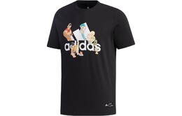 Adidas: Чёрная футболка 