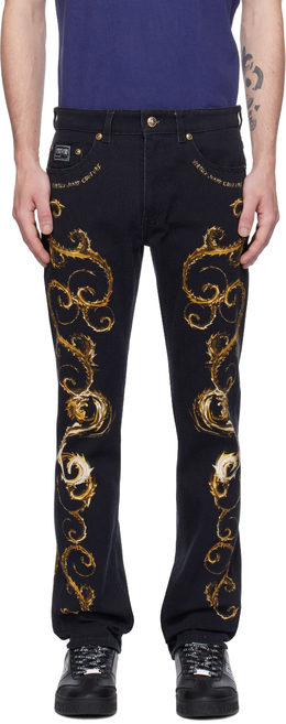 Versace Jeans Couture: Чёрные джинсы 