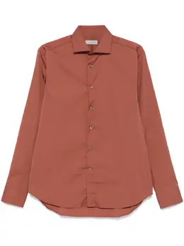 Canali: Коричневая рубашка 