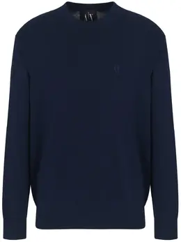Armani Exchange: Синий свитер 