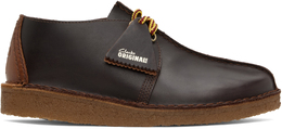 Clarks Originals: Бордовые ботинки 