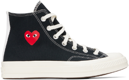 Comme Des Garçons Play: Чёрные кеды  Heart