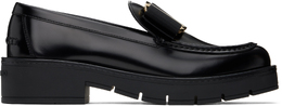 Ferragamo: Чёрные лоферы  Vara Bow