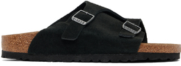 Birkenstock: Чёрные сандалии 