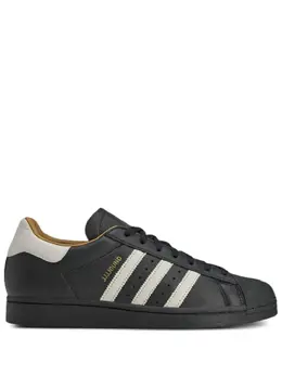 adidas: Чёрные кроссовки  Superstar