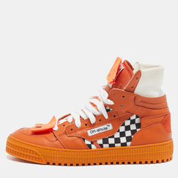 Off-White: Оранжевые кроссовки  Off Court