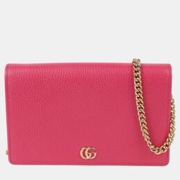 Gucci: Розовая сумка  GG Marmont