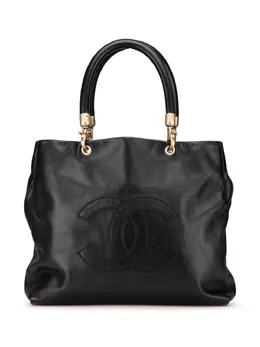 CHANEL Pre-Owned: Чёрная сумка-шоппер 