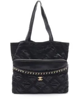 CHANEL Pre-Owned: Чёрный клатч 