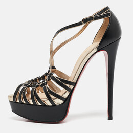 Christian Louboutin: Чёрные сандалии 